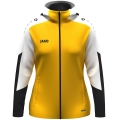 JAKO Hooded Jacket Dynamic (Polyester Fleece, Side Pockets with Zipper) yellow/white/black Ladies