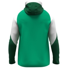 JAKO Hooded Jacket Dynamic (Polyester Interlock Fleece, Side Pockets with Zipper) green/white/dark green Children