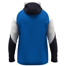 JAKO Hooded Jacket Dynamic (Polyester Interlock Fleece, Side Pockets with Zipper) royal blue/white/navy blue Children