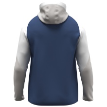 JAKO Hooded Jacket Dynamic (Polyester Interlock Fleece, Side Pockets with Zipper) navy blue/white/light grey Children