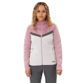 JAKO Iconic Hooded Jacket (Polyester Fleece, Side Pockets with Zipper) Light Grey/Pink/Charcoal Grey Ladies