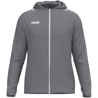 JAKO Hooded Jacket One (inner side made of micro-fleece,) grey ladies