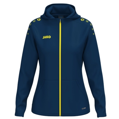 JAKO Hooded Jacket One (Inner side made of micro-fleece), navy blue ladies