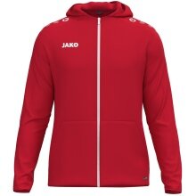 JAKO Hooded Jacket One (Inner side made of micro-fleece, 100% recycled polyester) red Men's