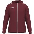 JAKO Hooded Jacket One (Inner side made of micro-fleece, 100% recycled polyester) burgundy men