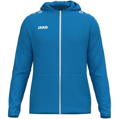 JAKO Hooded Jacket One (Inner side made of micro-fleece, 100% recycled polyester) blue men's