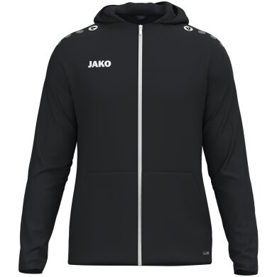 JAKO Hooded Jacket One (Inner side made of micro-fleece, 100% recycled polyester) black men's