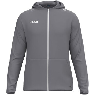 JAKO Hooded Jacket One (Inner side made of micro-fleece, 100% recycled polyester) grey men's