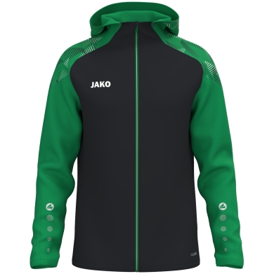 JAKO Hooded Jacket Sonic (durable, soft feel) black/green children