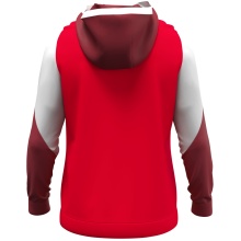 JAKO Hooded Sweatshirt with Half-Zip Dynamic (100% recycled Polyester) red/white/dark red Children