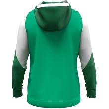 JAKO Hooded Sweatshirt with Half-Zip Dynamic (100% recycled Polyester) green/white/dark green Kids