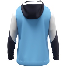 JAKO Hooded Sweatshirt with Half-Zip Dynamic (100% recycled Polyester) sky blue/white/navy blue Men's