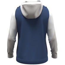 JAKO Hooded Sweatshirt with Half-Zip Dynamic (100% recycled Polyester) midnight blue/white/light grey Men's
