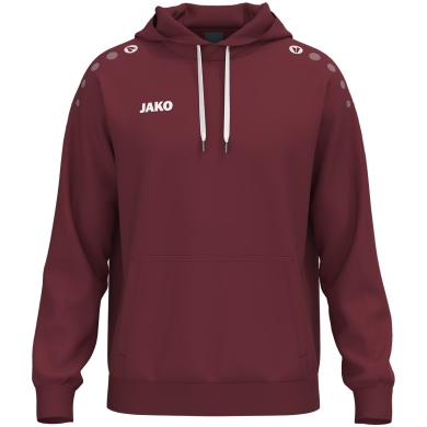 JAKO Hooded Sweatshirt One Sweat (Cotton Blend) burgundy Men's