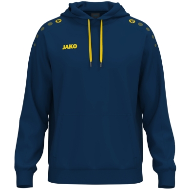 JAKO Hooded Sweatshirt One Sweat (Cotton Blend) navy blue/yellow Children