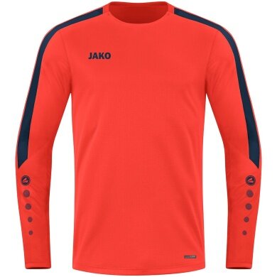JAKO Sport Long Sleeve Sweat Power (recycled Polyester, high freedom of movement) orange/navy blue Men