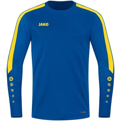 JAKO Sport Long Sleeve Shirt Sweat Power (recycled Polyester, high freedom of movement) royal blue/yellow Children
