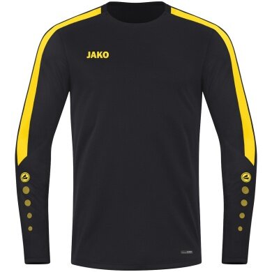 JAKO Sport Long Sleeve Sweat Power (recycled Polyester, high freedom of movement) black/yellow Men