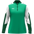 JAKO Long Sleeve Zip Top Dynamic (recycled polyester, elastic material) green/white/dark green ladies