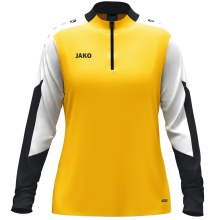 JAKO Long Sleeve Zip Top Dynamic (recycled polyester, elastic material) yellow/white/black ladies