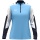 JAKO Long Sleeve Zip Top Dynamic (recycled polyester, elastic material) sky blue/white/navy blue ladies