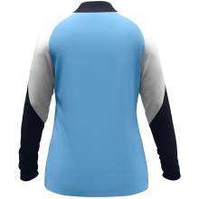 JAKO Long Sleeve Zip Top Dynamic (recycled polyester, elastic material) sky blue/white/navy blue ladies