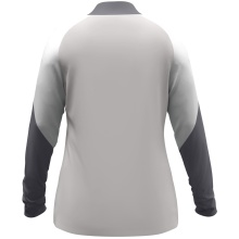 JAKO Long Sleeve Zip Top Dynamic (recycled polyester, elastic material) light grey/white/grey ladies