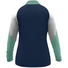 JAKO Long Sleeve Zip Top Dynamic (recycled polyester, elastic material) navy blue/white/mint green ladies
