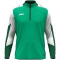JAKO Long Sleeve Zip Top Dynamic (recycled polyester, elastic material) green/white/dark green children
