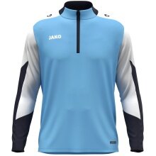 JAKO Long Sleeve Zip Top Dynamic (recycled polyester, elastic material) sky blue/white/navy blue children