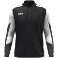 JAKO Long Sleeve Shirt Ziptop Dynamic (recycled polyester, elastic material) black/white/anthracite grey men's
