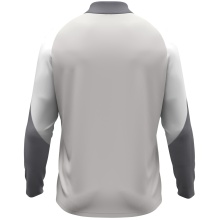 JAKO Long Sleeve Zip Top Dynamic (recycled polyester, elastic material) light grey/white/grey children