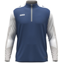 JAKO Long Sleeve Shirt Ziptop Dynamic (recycled polyester, elastic material) midnight blue/white/light grey children