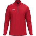 JAKO Long Sleeve Shirt Ziptop One (100% recycled Polyester, inner side made of Micro-Fleece) red Men's