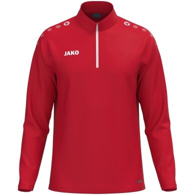 JAKO Long Sleeve Shirt Ziptop One (100% recycled Polyester, inner side made of Micro-Fleece) red Men's