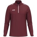 JAKO Long Sleeve Shirt Ziptop One (100% recycled Polyester, inner side made of Micro-Fleece) burgundy men's