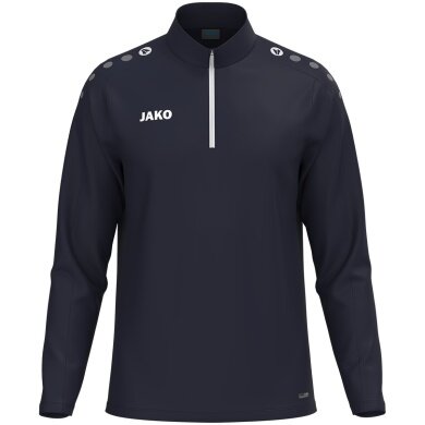JAKO Long Sleeve Shirt Ziptop One (100% recycled Polyester, inner side made of Micro-Fleece) navy blue children