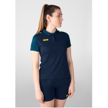 JAKO Sport Polo Performance (Polyester Micro Mesh, breathable, quick-drying) navy blue/light blue Women
