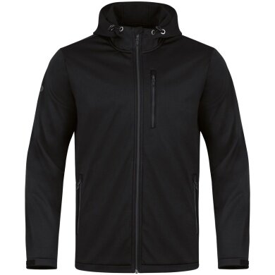 JAKO Softshell Jacket Premium (Hood, wind and water repellent) black Men