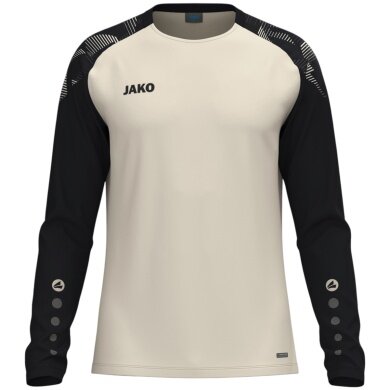 JAKO Sport Long Sleeve Shirt Sonic Sweat (quick-drying, durable) cream white/black men's