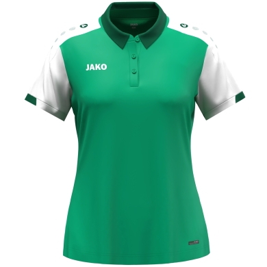 JAKO Sport Polo Dynamic (100% recycled Polyester) green/white/dark green ladies