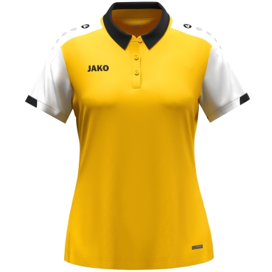 JAKO Sport Polo Dynamic (100% recycled Polyester) yellow/white/black ladies