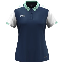 JAKO Sport Polo Dynamic (100% recycled Polyester) navy blue/white/mint green ladies