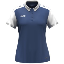 JAKO Sport Polo Dynamic (100% recycled Polyester) midnight blue/white/light grey Ladies