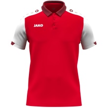JAKO Sport Polo Dynamic (Polyester Mini Piqué) red/white/dark red men's
