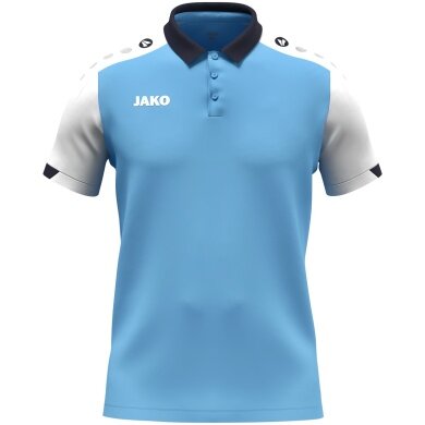 JAKO Sport Polo Dynamic (Polyester Mini Piqué) sky blue/white/navy blue men's