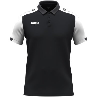 JAKO Sport Polo Dynamic (Polyester Mini Piqué) black/white/anthracite grey men's