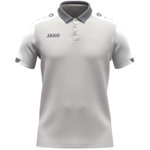 JAKO Sport Polo Dynamic (Polyester Mini Piqué) light grey/white/grey men's
