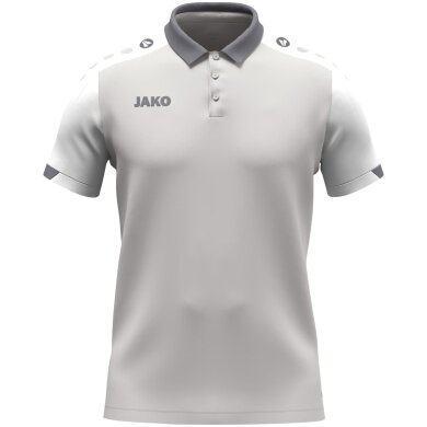 JAKO Sport Polo Dynamic (Polyester Mini Piqué) light grey/white/grey men's