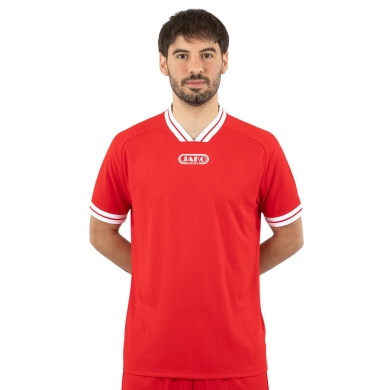 JAKO Sport T-shirt Retro Jersey (V-neck, breathable) short-sleeved red/white men's